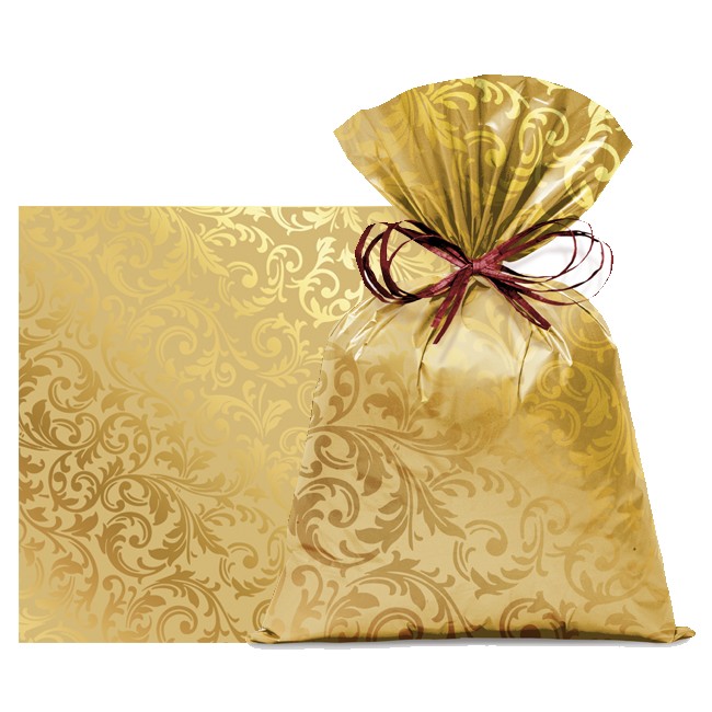 SACO ARABESCO OURO 30X44 C/50